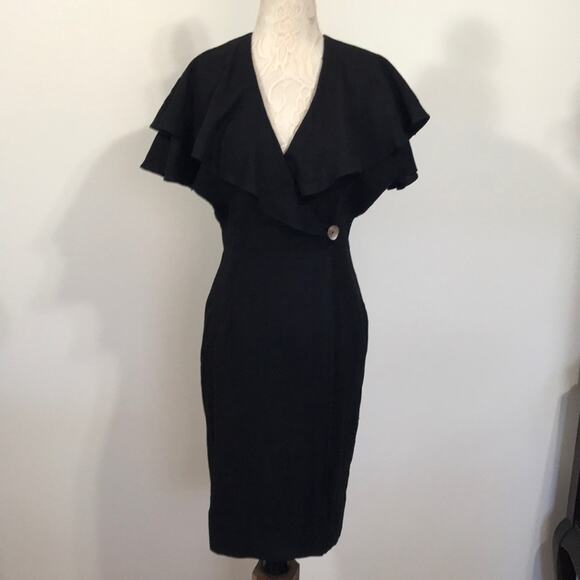 Beau David Vintage Tailored Wrap Dress- Sz 4 - Picture 1 of 8